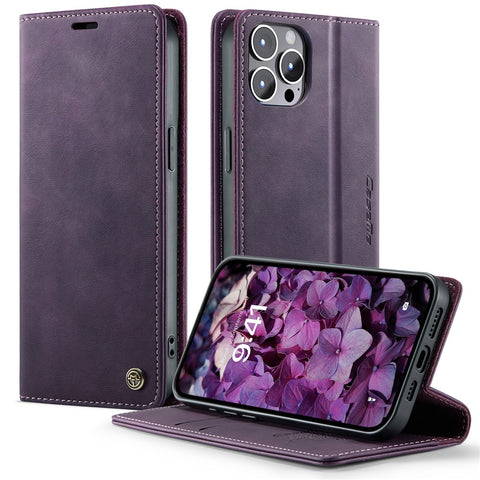 CASEME For iPhone 12 Pro 6.1 inch / iPhone 12 6.1 inch Case  033 Series RFID Blocking Wallet Stand Calf Texture Leather Phone Cover