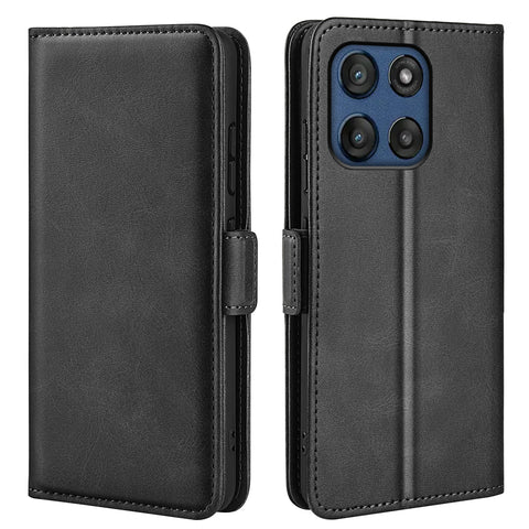 For Motorola Edge 60 Fusion 5G Case Calf Texture Leather Wallet Phone Cover