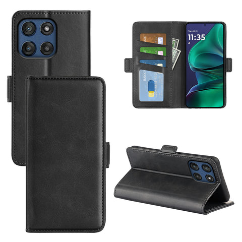 For Motorola Edge 60 Fusion 5G Case Calf Texture Leather Wallet Phone Cover