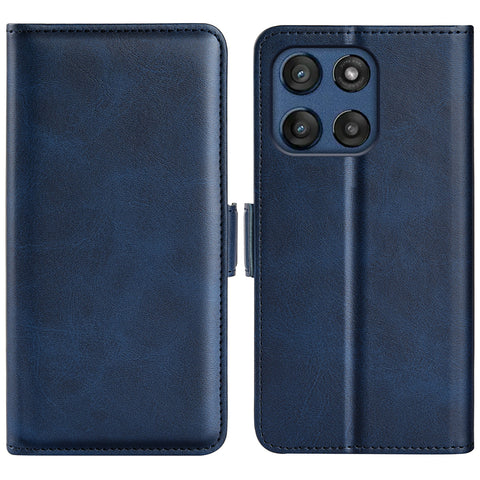 For Motorola Edge 60 Fusion 5G Case Calf Texture Leather Wallet Phone Cover