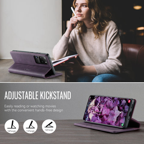 CASEME For Samsung Galaxy S20 Ultra Case  033 Series RFID Blocking Wallet Stand Calf Texture Leather Phone Cover