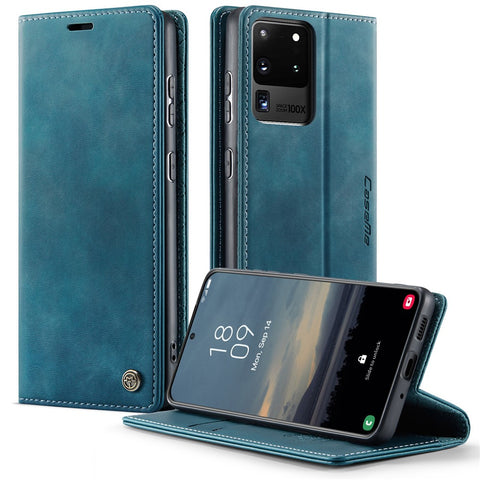 CASEME For Samsung Galaxy S20 Ultra Case  033 Series RFID Blocking Wallet Stand Calf Texture Leather Phone Cover