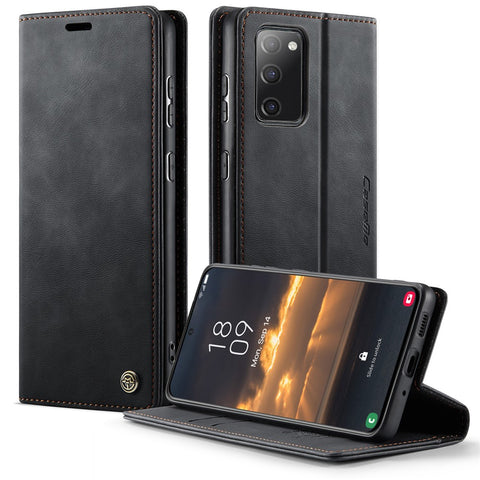 CASEME For Samsung Galaxy S20 FE Case  033 Series RFID Blocking Wallet Stand Calf Texture Leather Phone Cover
