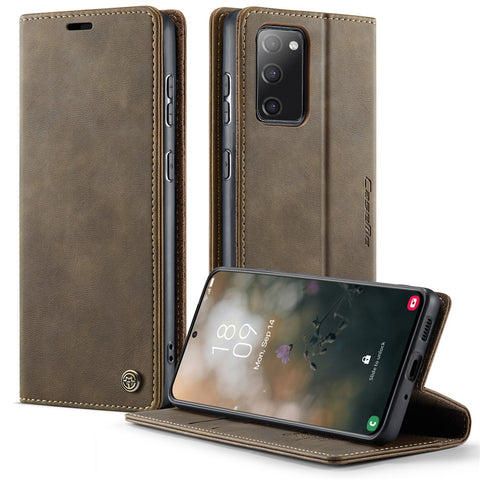 CASEME For Samsung Galaxy S20 FE Case  033 Series RFID Blocking Wallet Stand Calf Texture Leather Phone Cover