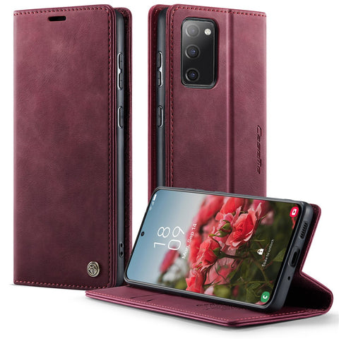 CASEME For Samsung Galaxy S20 FE Case  033 Series RFID Blocking Wallet Stand Calf Texture Leather Phone Cover