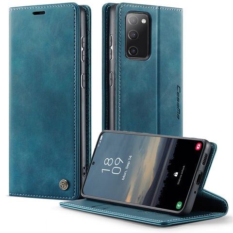 CASEME For Samsung Galaxy S20 FE Case  033 Series RFID Blocking Wallet Stand Calf Texture Leather Phone Cover