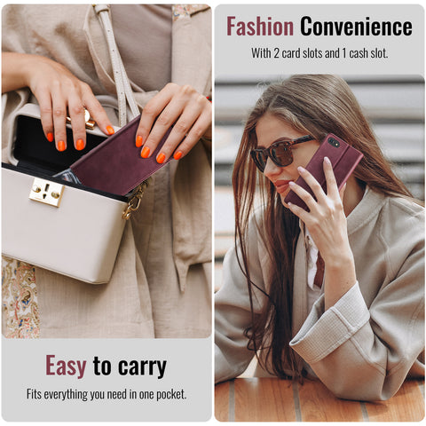CASEME For iPhone 7 4.7 inch / iPhone 8 4.7 inch / iPhone SE (2020) / iPhone SE (2022) / iPhone 6 4.7-inch Case  033 Series RFID Blocking Wallet Stand Calf Texture Leather Phone Cover
