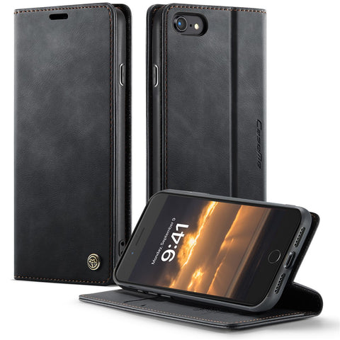 CASEME For iPhone 7 4.7 inch / iPhone 8 4.7 inch / iPhone SE (2020) / iPhone SE (2022) / iPhone 6 4.7-inch Case  033 Series RFID Blocking Wallet Stand Calf Texture Leather Phone Cover