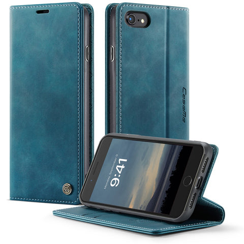 CASEME For iPhone 7 4.7 inch / iPhone 8 4.7 inch / iPhone SE (2020) / iPhone SE (2022) / iPhone 6 4.7-inch Case  033 Series RFID Blocking Wallet Stand Calf Texture Leather Phone Cover