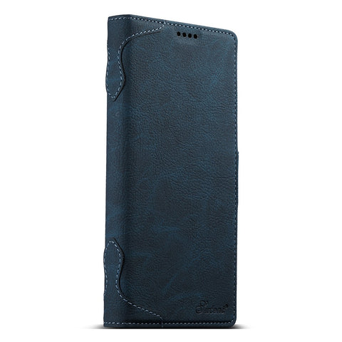 SUTENI J07 For Samsung Galaxy S23 Ultra Magnetic Case Litchi Texture Leather Wallet Phone Cover