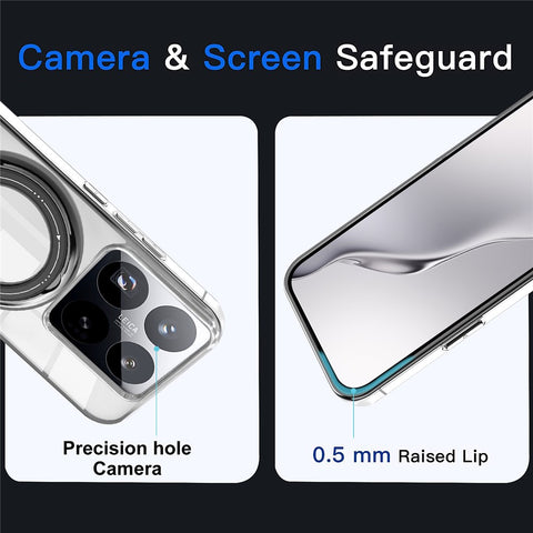 For Xiaomi 14T Pro Case Magnetic Kickstand PC + TPU Phone Cover