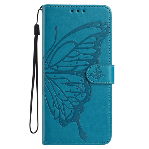 For Samsung Galaxy M16 5G / F16 5G Case Butterfly Imprinted Wallet Stand PU Leather Flip Phone Cover with Strap