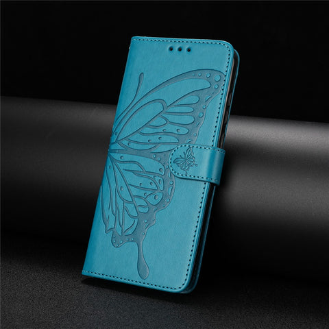 For Samsung Galaxy M16 5G / F16 5G Case Butterfly Imprinted Wallet Stand PU Leather Flip Phone Cover with Strap