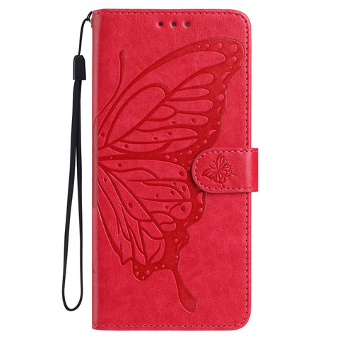 Wallet Stand Case for Xiaomi Redmi Note 13 Pro 4G / 14S 4G / Poco M6 Pro 4G Butterfly Imprinted PU Leather Flip Phone Cover with Strap