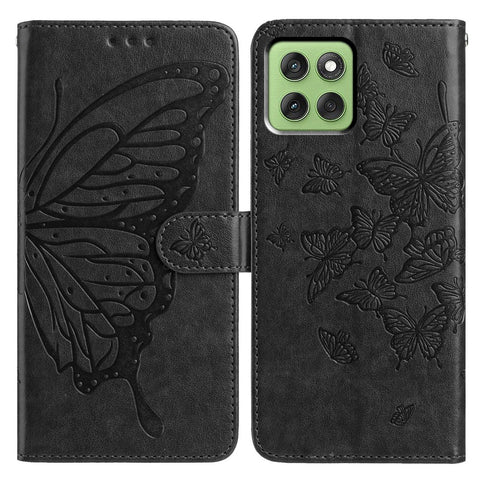 For Motorola Edge 60 5G Case Butterfly Imprinted Wallet Stand PU Leather Flip Phone Cover with Strap