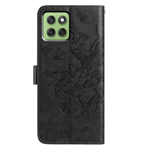 For Motorola Edge 60 5G Case Butterfly Imprinted Wallet Stand PU Leather Flip Phone Cover with Strap