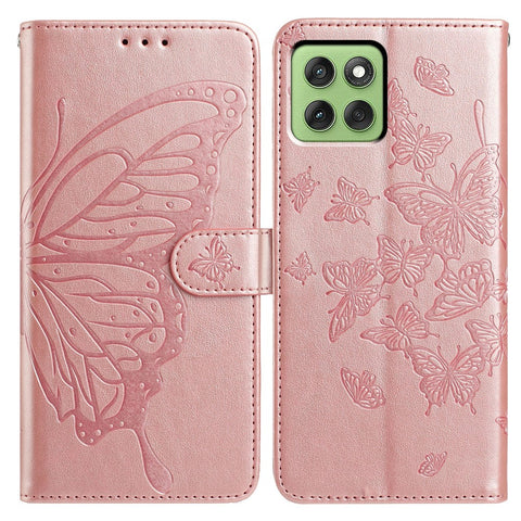 For Motorola Edge 60 5G Case Butterfly Imprinted Wallet Stand PU Leather Flip Phone Cover with Strap