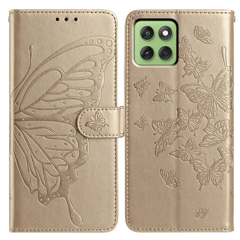 For Motorola Edge 60 5G Case Butterfly Imprinted Wallet Stand PU Leather Flip Phone Cover with Strap