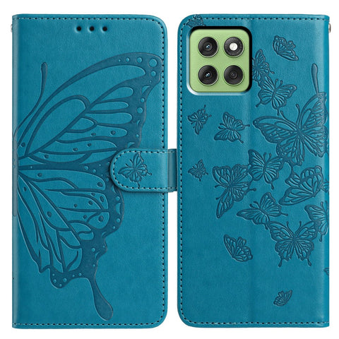 For Motorola Edge 60 5G Case Butterfly Imprinted Wallet Stand PU Leather Flip Phone Cover with Strap