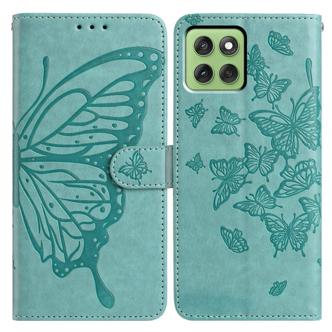 For Motorola Edge 60 5G Case Butterfly Imprinted Wallet Stand PU Leather Flip Phone Cover with Strap