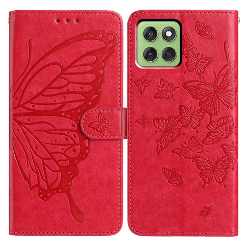For Motorola Edge 60 5G Case Butterfly Imprinted Wallet Stand PU Leather Flip Phone Cover with Strap
