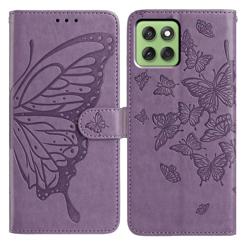 For Motorola Edge 60 5G Case Butterfly Imprinted Wallet Stand PU Leather Flip Phone Cover with Strap