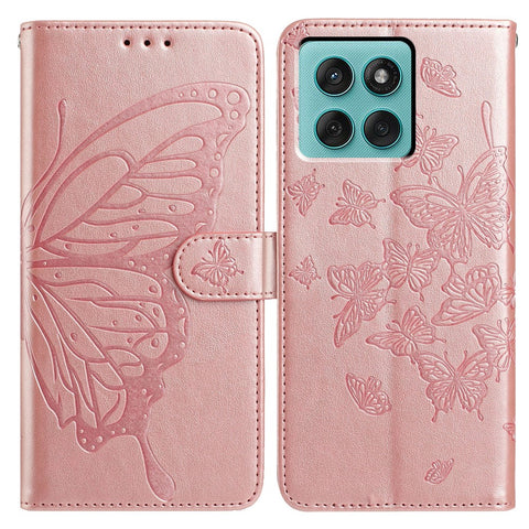 For Motorola Edge 60 Fusion 5G Case Butterfly Imprinted Wallet Stand PU Leather Flip Phone Cover with Strap