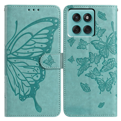 For Motorola Edge 60 Fusion 5G Case Butterfly Imprinted Wallet Stand PU Leather Flip Phone Cover with Strap