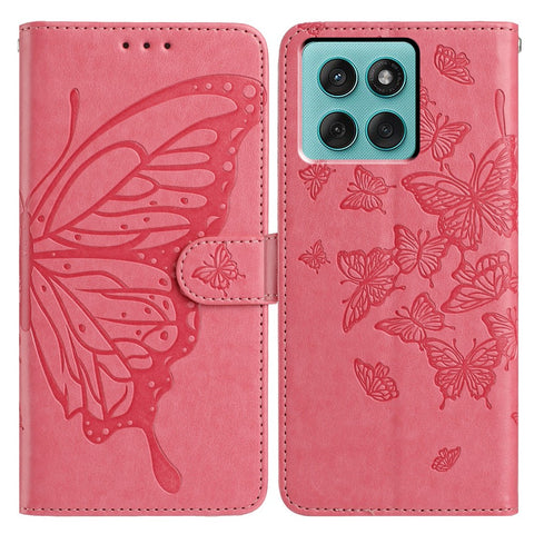 For Motorola Edge 60 Fusion 5G Case Butterfly Imprinted Wallet Stand PU Leather Flip Phone Cover with Strap