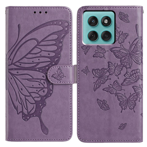 For Motorola Edge 60 Fusion 5G Case Butterfly Imprinted Wallet Stand PU Leather Flip Phone Cover with Strap
