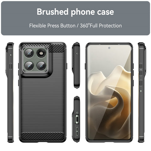For Motorola Edge 60 Pro 5G / Edge (2025) 5G Case Protective Phone Cover Carbon Fiber Texture Brushed
