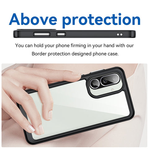 For Samsung Galaxy M56 5G / F56 5G Case TPU + Acrylic Protective Clear Phone Cover