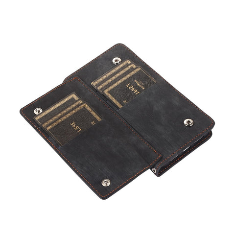 For Xiaomi Redmi Note 14 4G (163.25mm) Case Zipper Pocket 9 Card Slots PU Leather Phone Cover with Wrist