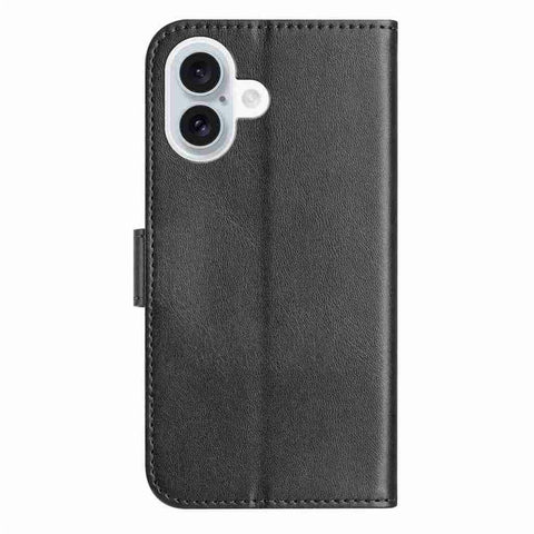 Stand Case for iPhone 17 PU Leather Wallet Phone Cover S Shape Stitching Design with Strap