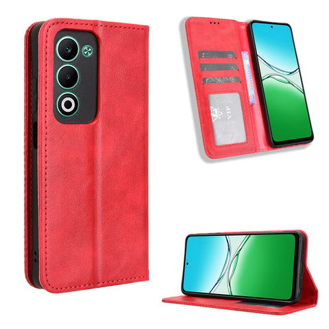 For Oppo A5 4G Leather Case Wallet Stand Retro Texture Phone Cover
