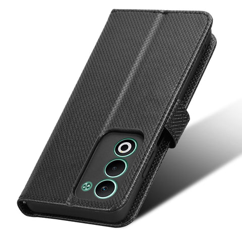 For Oppo A5 5G / Oppo A5 4G Leather Wallet Case with Strap Diamond Texture Phone Cover