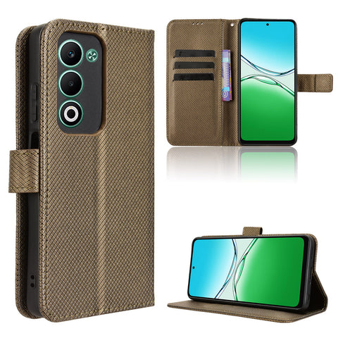 For Oppo A5 5G / Oppo A5 4G Leather Wallet Case with Strap Diamond Texture Phone Cover
