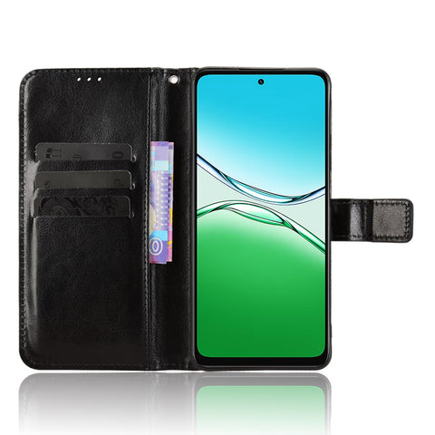 For Oppo A5 5G / Oppo A5 4G PU Leather Case with Strap Crazy Horse Texture Phone Wallet Cover