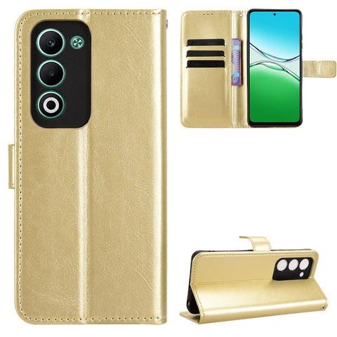 For Oppo A5 5G / Oppo A5 4G PU Leather Case with Strap Crazy Horse Texture Phone Wallet Cover