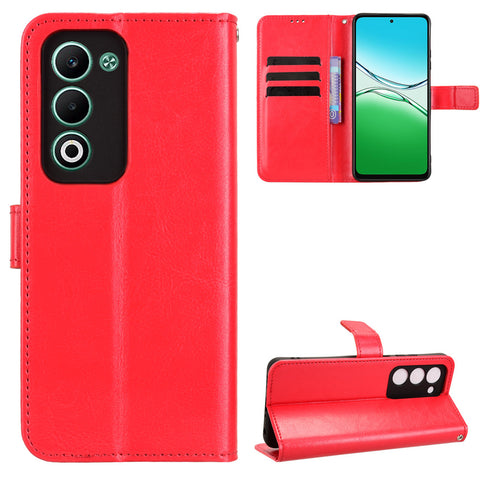 For Oppo A5 5G / Oppo A5 4G PU Leather Case with Strap Crazy Horse Texture Phone Wallet Cover