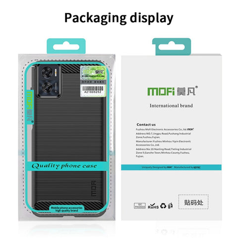 MOFI JK TPU Series-1 for Motorola Moto E22 4G / E22i 4G TPU Phone Cover Brushed Surface Carbon Fiber Texture Scratch Resistant Phone Case