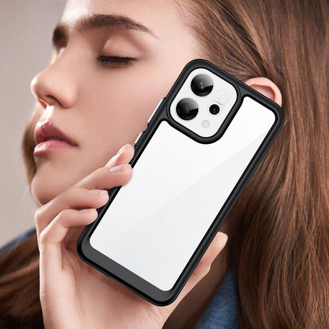 WANLONFENG For Oppo Reno14 5G (Global) Phone Case  XC Series TPU Acrylic Cover with Tempered Glass (Big Lens Hole)