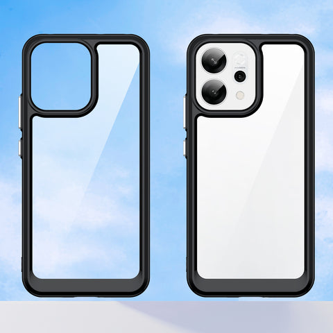 WANLONFENG For Oppo Reno14 5G (Global) Phone Case  XC Series TPU Acrylic Cover with Tempered Glass (Big Lens Hole)