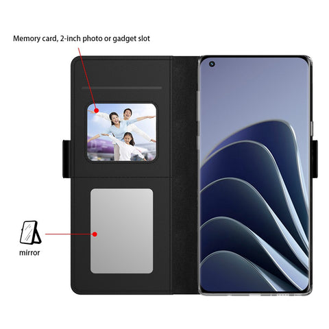 For OnePlus Nord 5 5G / Ace 5 Ultra 5G Case Stand PU Leather Phone Cover Card Holder Mirror
