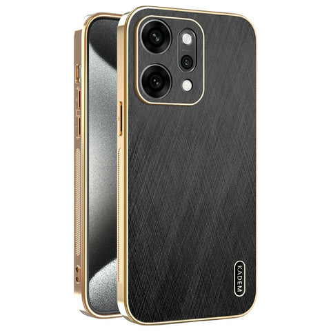 KADEM For Oppo Reno14 Pro 5G (Global) Case Electroplating Silk Texture PU + TPU Phone Back Cover