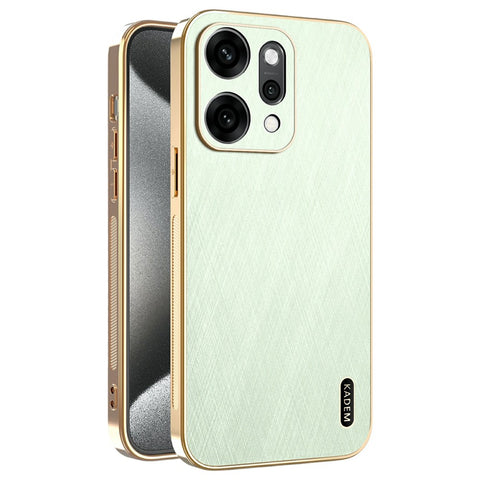 KADEM For Oppo Reno14 Pro 5G (Global) Case Electroplating Silk Texture PU + TPU Phone Back Cover
