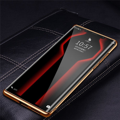 For Huawei Mate 50 RS Porsche Design 4G Lizard Texture Electroplating Phone Case Cowhide Genuine Leather Coated TPU Anti-Scratch Cover