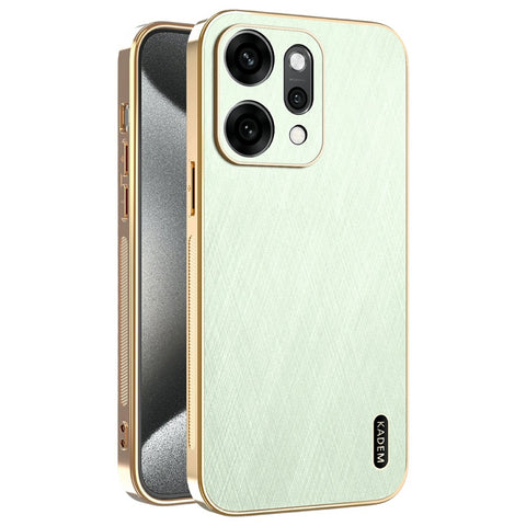 KADEM For Oppo Reno14 5G (Global) Case Electroplating Silk Texture PU + TPU Phone Back Cover