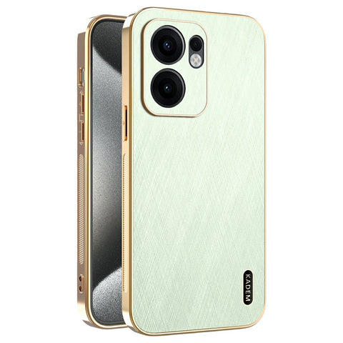 KADEM For Oppo Reno13 F 5G (Reno 13 FS 5G) / 4G Case Electroplating Silk Texture PU + TPU Phone Back Cover