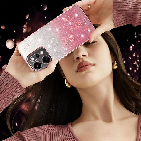 KADEM For Oppo Reno14 Pro 5G (Global) Case Flower TPU Flexible Gradient Phone Cover